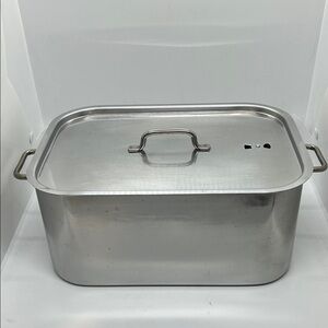 ROASTING PAN  - Fish Poacher - STEAMER & LID - Stainless Steel Vented